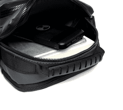 Camerazar Pánská taška přes rameno, černá, syntetický materiál Nylon-Oxford, 19x24x7 cm