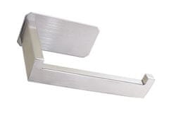 Camerazar Nerezový samolepicí držák na toaletní papír, stříbrný, 14x7,5x9,5 cm