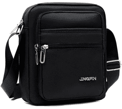 Camerazar Pánská nepromokavá taška přes rameno, černá, oxfordská tkanina, 20x23x10 cm