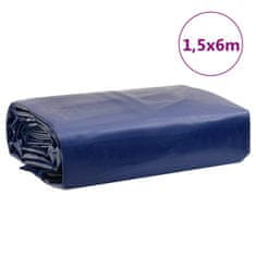 Vidaxl Plachta modrá 1,5 x 6 m 600 g/m²