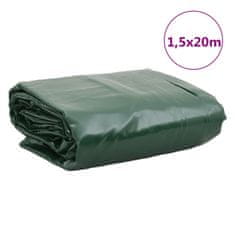 Greatstore Plachta zelená 1,5 x 20 m 600 g/m²