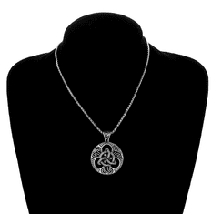 Camerazar Vikingský amulet Pánský náhrdelník, stříbrná, chirurgická ocel, 60 cm