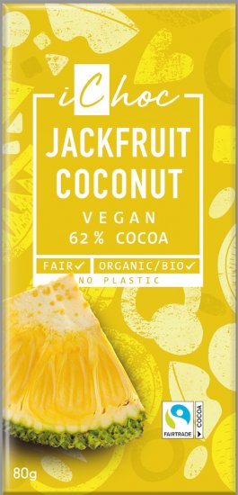 VIVANI Bio vegan čokoláda s jackfruit a kokosem 80 g