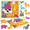 KIK KX5313_1 Dřevěné puzzle zvířata