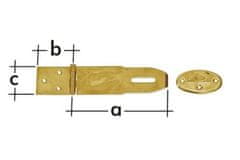 Závěs zamykací krytý 180x45x2,0mm ZZK50