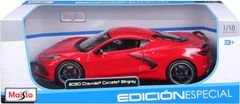 Maisto Chevrolet Corvette Stingray 2020 červená 1:18