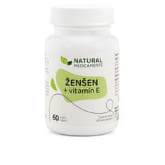 Natural Medicaments Ženšen + vitamín E 60 kapslí