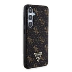 Guess  PU Leather 4G Triangle Metal Logo Zadní Kryt pro Samsung Galaxy S24+ Black