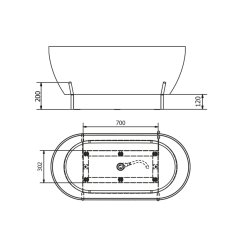 POLYSAN REDUTA konstrukce pro vanu 150x75cm, bílá mat 72830W - Polysan