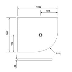 POLYSAN FLEXIA vanička z litého mramoru čtvrtkruh, s možností úpravy, 100x80cm, R550, levá 91241 - Polysan