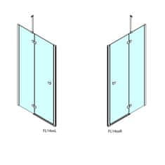 POLYSAN FORTIS sprchové dveře do niky 1500mm, čiré sklo, levé FL1415L - Polysan