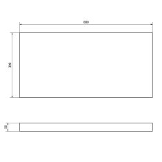 SAPHO AVICE deska 80x39cm, dub tmavý AV8811 - Sapho