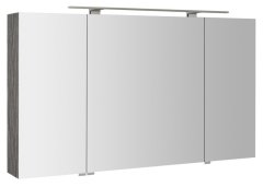 SAPHO MIRRÓ galerka s LED osvětlením, 3x dvířka, 120x70x16cm, dub stříbrný MC121-0011 - Sapho