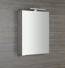 SAPHO MIRRÓ galerka s LED osvětlením, 50x70x16cm, levá/pravá, dub stříbrný MC050-0011 - Sapho