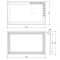 SAPHO MANTILA zrcadlo v dřevěném rámu 760x1260mm, antik NL740 - Sapho