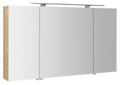 SAPHO MIRRÓ galerka s LED osvětlením, 3x dvířka, 120x70x16cm, dub alabama MC121-0022 - Sapho