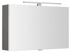 SAPHO CLOE galerka s LED osvětlením 80x50x18cm, dub stříbrný CE080-0011 - Sapho