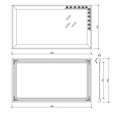 SAPHO MANTILA zrcadlo v dřevěném rámu 860x1560mm, antik NL741 - Sapho