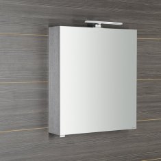 SAPHO RIWA galerka s LED osvětlením, 60x70x17cm, dub stříbrný RIW060-0011 - Sapho