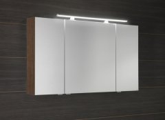 SAPHO MIRRÓ galerka s LED osvětlením, 3x dvířka, 120x70x16cm, borovice rustik MC121-0016 - Sapho