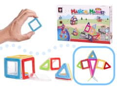 WOWO MAGICKÝ MAGNET MINI - Magnetické Stavební Bloky pro Děti, 38 Kusů, Verze 3, pro děti od 3 let