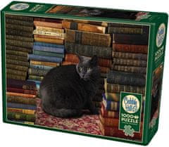 Cobble Hill Puzzle Černá kočka v knihovně