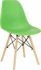 KONDELA Židle CINKLA 3 NEW, zelená