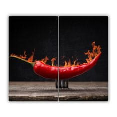 tulup.cz Skleněná krájecí deska Chilli pepř 2x30x52 cm