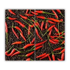 tulup.cz Skleněná krájecí deska Chilli papričky 2x30x52 cm