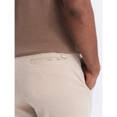 OMBRE Pánské kalhoty CARROT béžové MDN124790 S