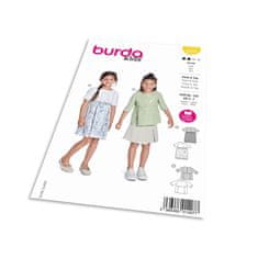 Burda Střih Burda 9226 - Nabírané dívčí šaty, empírové šaty, halenka