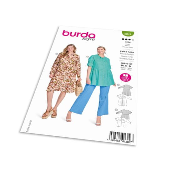 Burda Střih Burda 5841 - Košilové šaty, tunika