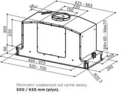 Faber Vestavný odsavač par IN-LIGHT EV8 WH MATT KL A70