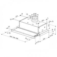 Faber Výsuvný odsavač par FLEXA HIP NG AM/X A90