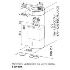 Faber Ostrůvkový odsavač par CYLINDRA ISOLA EV8 X A37