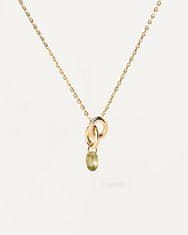 PDPAOLA Krásný pozlacený náhrdelník Green Lily CO01-845-U