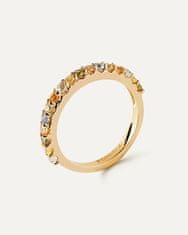 PDPAOLA Něžný pozlacený prsten se zirkony RAINBOW Gold AN01-C07 (Obvod 54 mm)