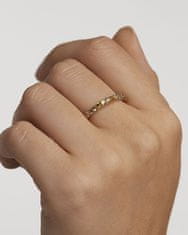 PDPAOLA Něžný pozlacený prsten se zirkony RAINBOW Gold AN01-C07 (Obvod 54 mm)
