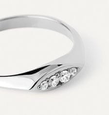 PDPAOLA Elegantní stříbrný prsten se zirkony Gala Vanilla AN02-A52 (Obvod 50 mm)