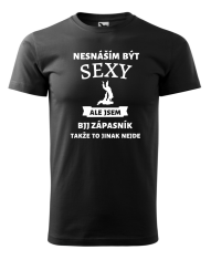 Fenomeno Pánské tričko - Sexy BJJ zápasník - černé Velikost: L