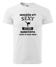 Fenomeno Pánské tričko - Sexy karatista - bílé Velikost: 4XL