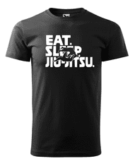 Fenomeno Pánské tričko - Eat sleep jiu-jitsu - černé Velikost: 3XL