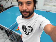 Fenomeno Pánské tričko - I love ping pong - bílé Velikost: 3XL