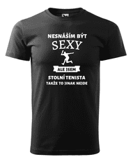 Fenomeno Pánské tričko - Sexy stolní tenista - černé Velikost: 4XL