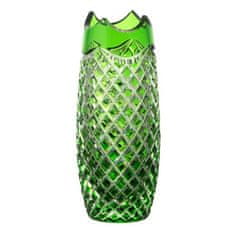 Caesar Crystal Váza Quadrus, barva zelená, výška 180 mm