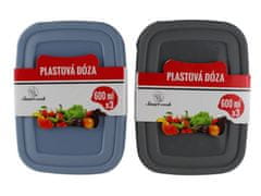 Smartcook Plastová dóza 3 x 600 ml