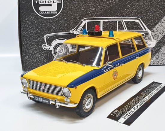 TRIPLE9 Lada 2102 (1970) USSR Dopravní Policie Triple9 1:18