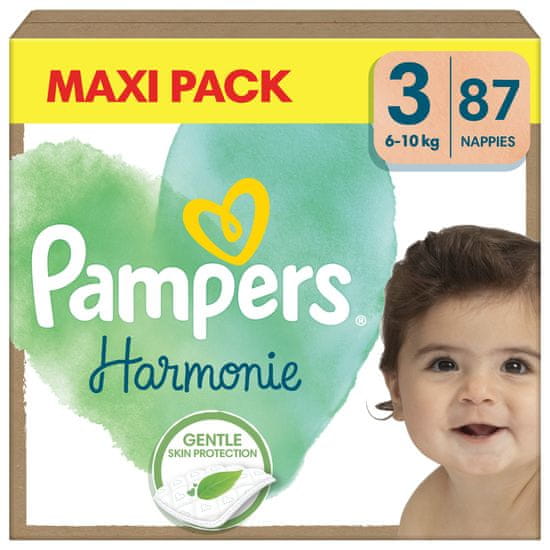 Pampers Harmonie Baby vel. 3, 87 ks, 6kg-10kg