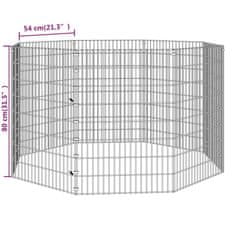 Vidaxl Ohrádka pro zvířata 8 panelů 54 x 80 cm pozinkované železo