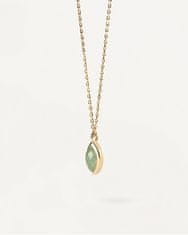 PDPAOLA Pozlacený náhrdelník Green Aventurine Nomad Vanilla CO01-678-U